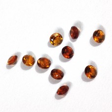 Madeira citrine 3mm round facet 0.11 cts